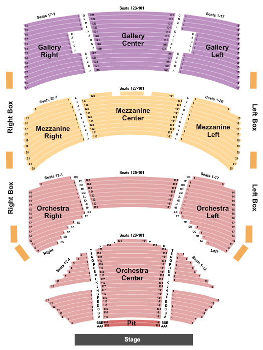 Sarofim Hall Beauty and the Beast Seating Chart